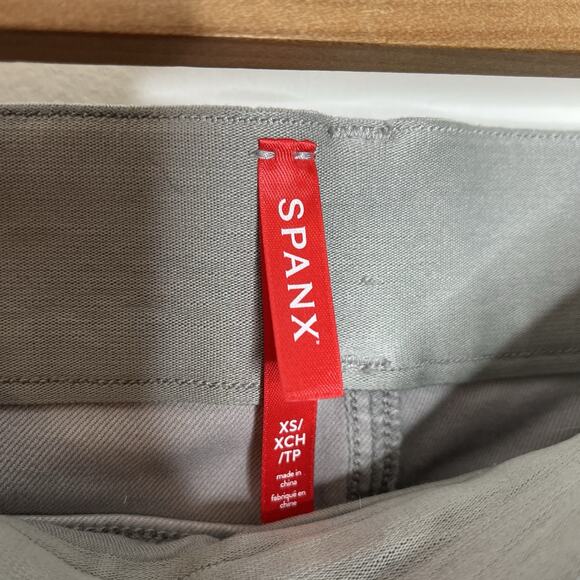Spanx Stretch Twill Ankle Cargo Pants Gray Womens XS Skinny High Rise Slimming - Picture 4 of 8